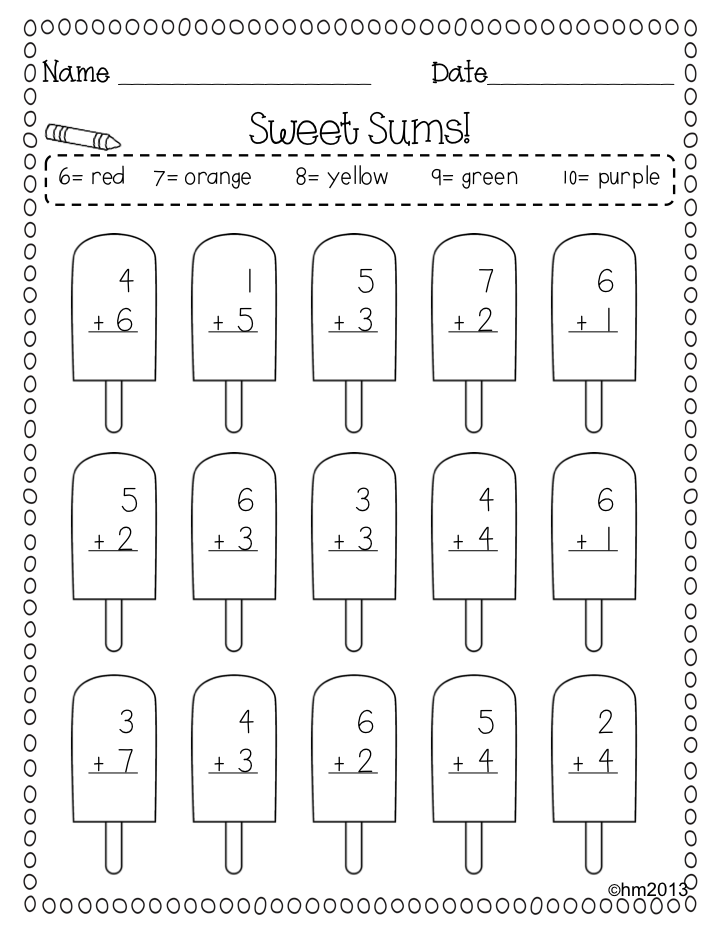 1st Grade Practice Worksheet - First Grade Summer Math Worksheets