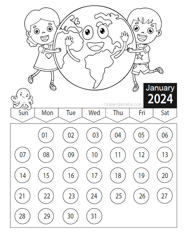 2024 Summer Calendar Color Pages Pdf Patti Berenice - Summer 2024 Worksheet For Children