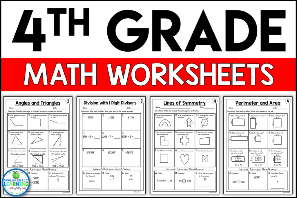 4th Grade Daily Math Spiral Review Teacher Thrive 30 Free Printable  - 4Th Grade Math Summer Daily Worksheet Challenging