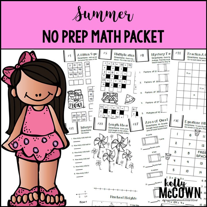 4th Grade Summer Math Packet Worksheets - 4Th Grade Math Summer Review Worksheets