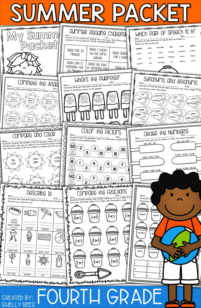 4th Grade Summer Packet - Printable Summer Worksheets Incoming 4Th Grade