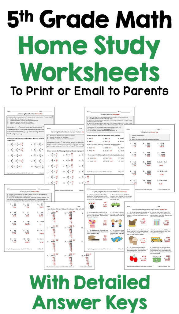 5th Grade Math Summer Review Freebie By Heather Mears Tpt This Summer  - Fifth Grade Summer Worksheet