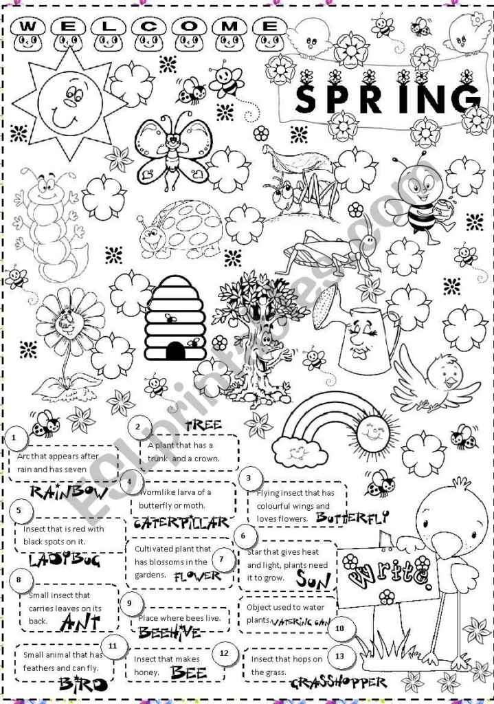 8 Best Images Of Spring Worksheets Printables Free Printable Spring Images - Spring And Summer Worksheets