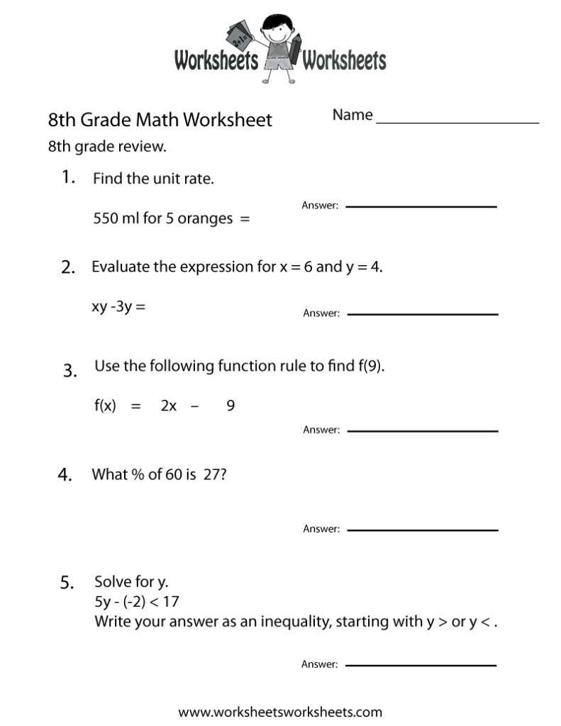 8th Grade Writing Worksheets Pdf - 8Th Grade Summer Comprehension Free Printable Worksheets