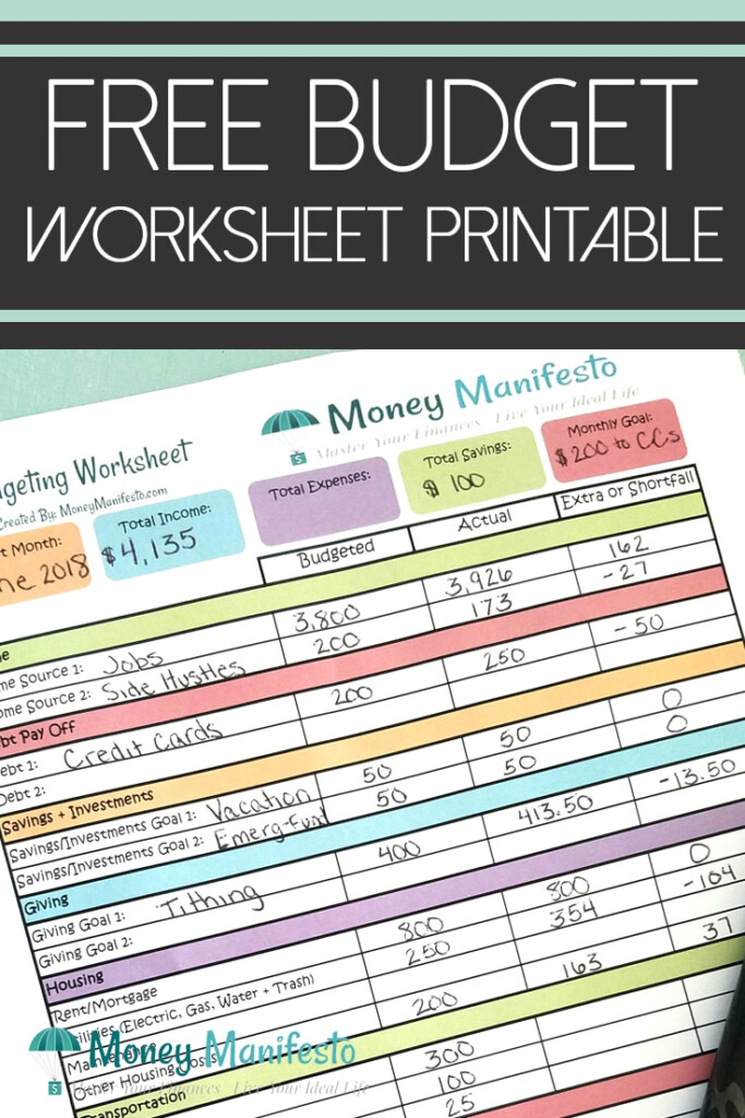 A Simple Budget Worksheet Neuver - Summer Budget Worksheet