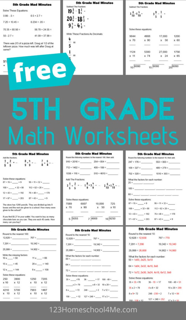 Activities For 5th Grade Math Free Printable - 5Th Grade Math Worksheets For Summer