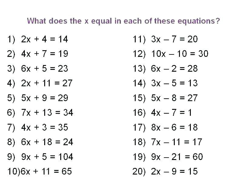 Algebraic Equations Worksheets Grade 7 - Grade 7 Algebra Worksheets With Answers Pdf Summer Packet Pdf