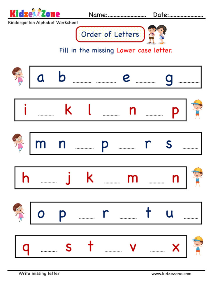 Alphabet Missing Letters Worksheets - Hard Fill In Missing Letter Summer Worksheets