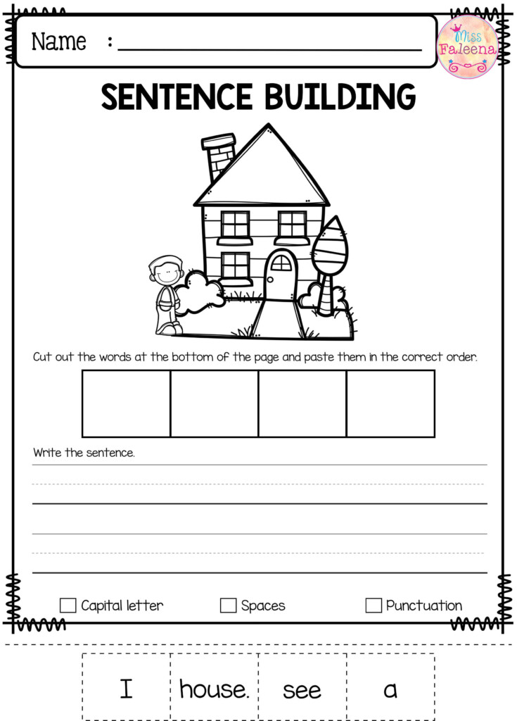 Building Simple Sentences Worksheets - Sentence Building Worksheets Older Kids Summer