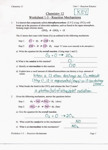 Chemistry Unit 5 Worksheet 1 - Summer Worksheet 5 Chemistry