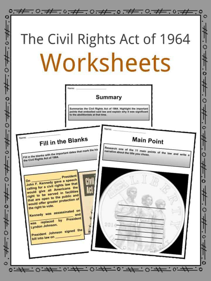 Civil Rights Worksheets For Kids - Freedom Summer 1964 Worksheet