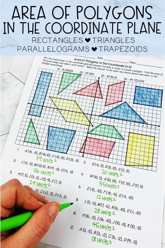 Coordinate Plane Coloring Worksheet - Summer Coordinate Plane Coloring Worksheets