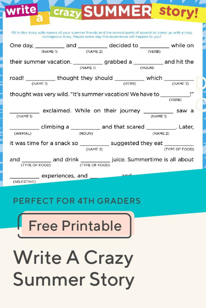 Crazy Story Summer Worksheet Education Grammar Skills Weird  - Write A Crazy Summer Story Worksheet Answers