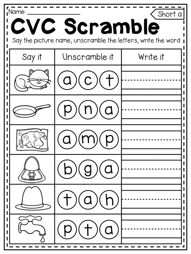 Cvc Words Worksheet For Kindergarten - Kindergarten Summer Cvc Worksheet