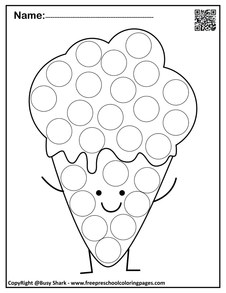 Dot Paint Printable Summer - Summer Dot Paint Worksheets