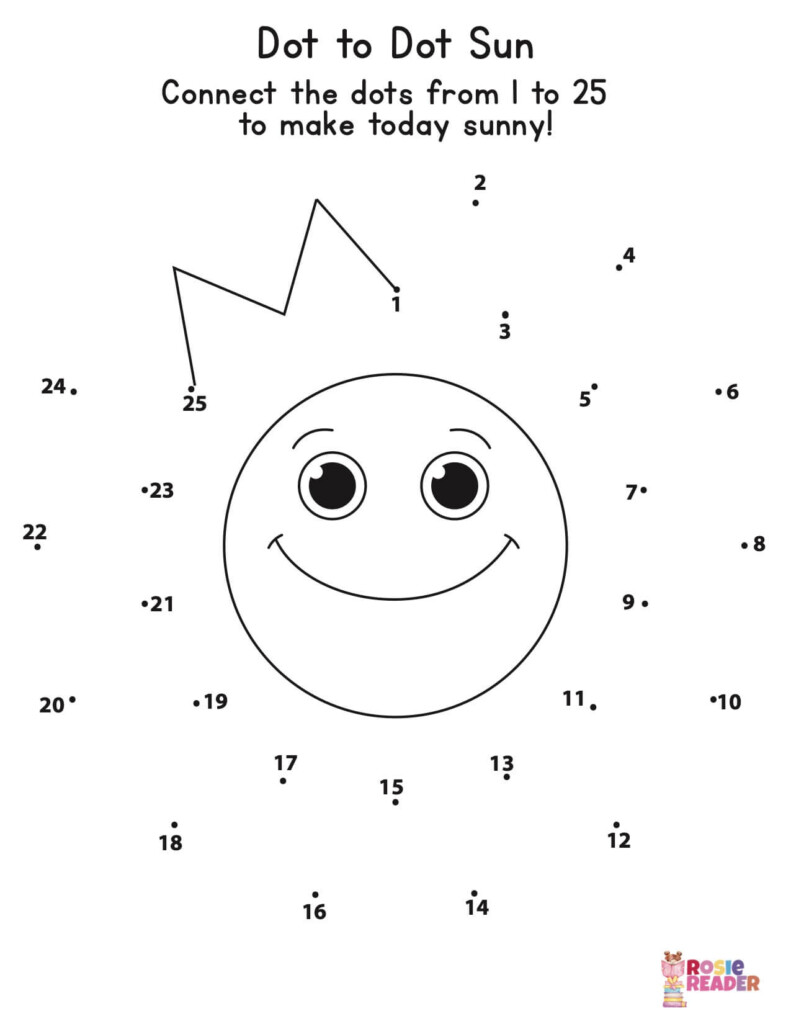 Dot To Dot Sun Reading Adventures For Kids Ages 3 To 5 - Summer Worksheets Sot To Dot For Kids