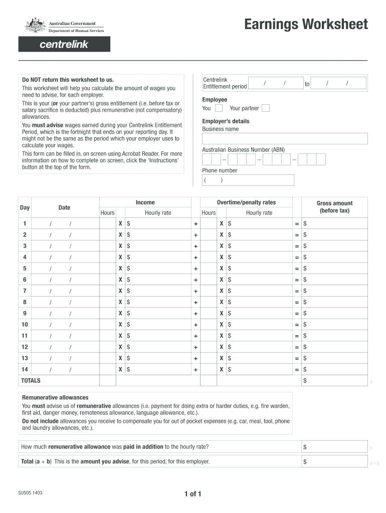 Earnings Worksheet Fill Online Printable Fillable Blank PdfFiller - Summer Job Earnings Worksheet Answers