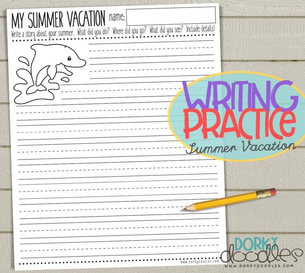 Ease Back Into School With This Writing Practice Worksheet Summer  - Summer Break Writing Worksheet