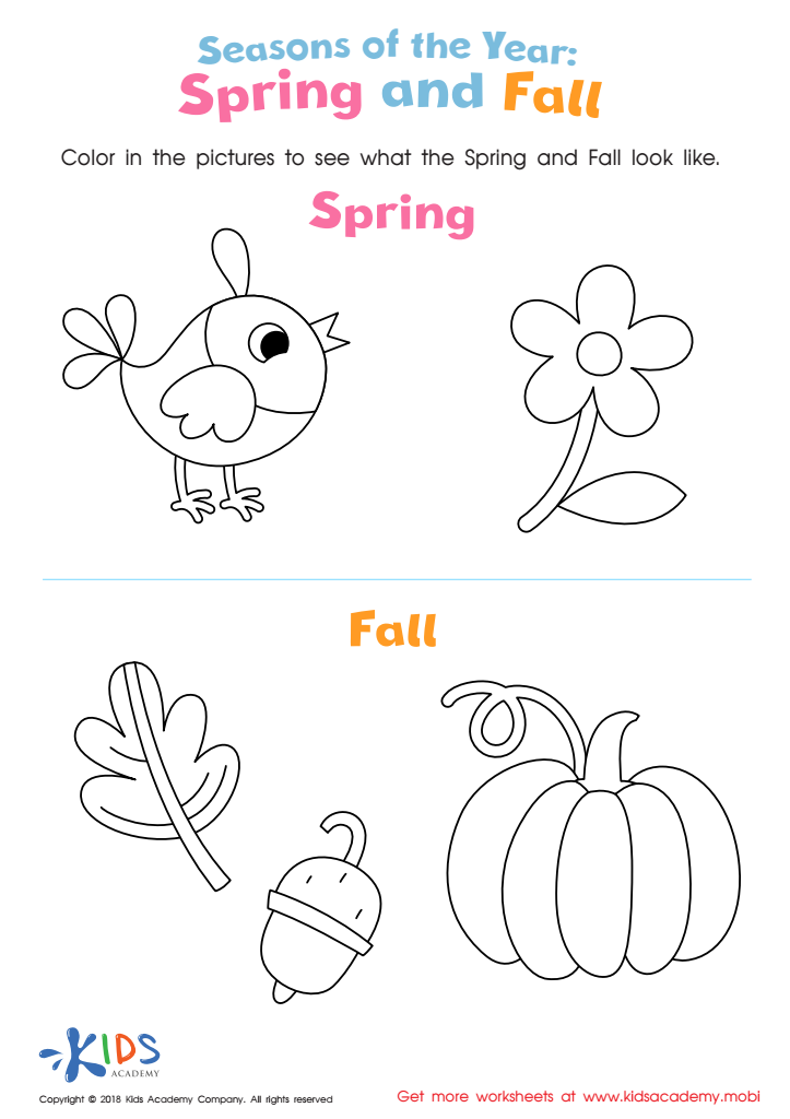 Easy 4 Seasons Worksheets For Preschool Free PDF Worksheets - Summer And Fall Worksheets