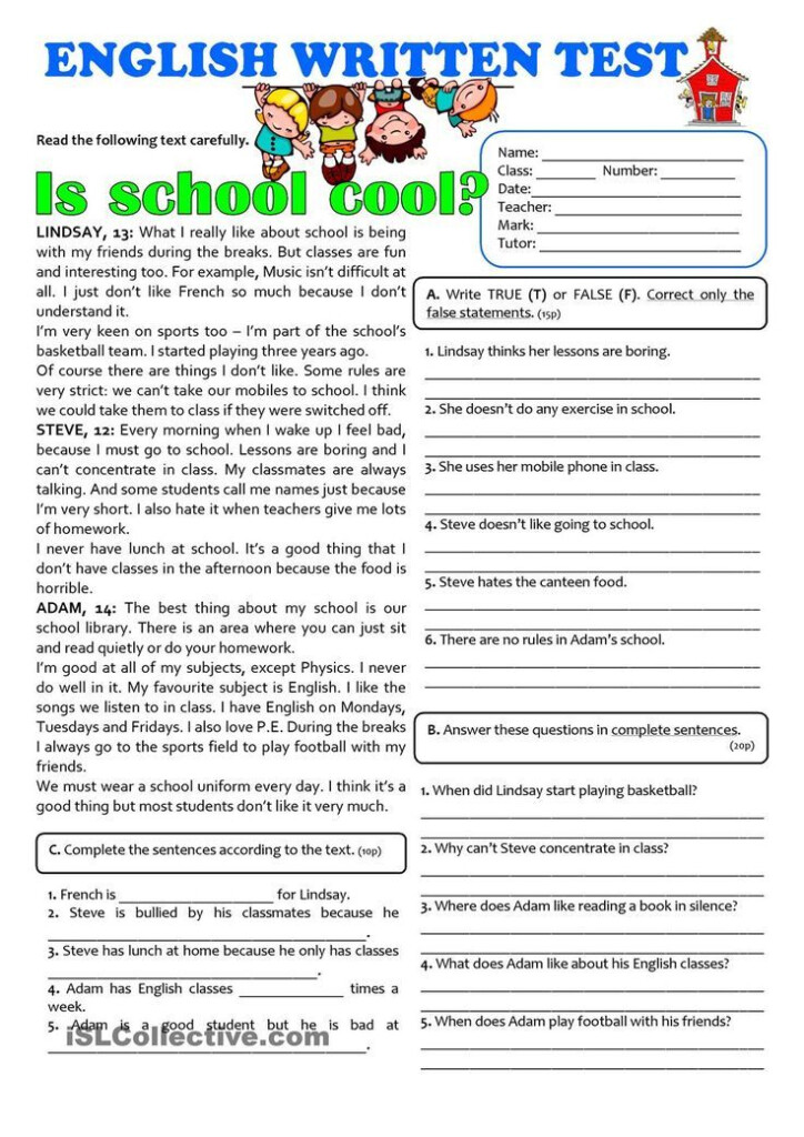 Ela Worksheet For 7th Graders - 7Th Grade Ela Summer Worksheets