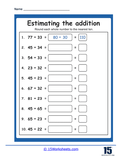 Estimating Sums Worksheets 15 Worksheets - Spu Estimate Worksheet With Summer