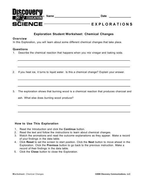 Exploration Student Worksheet Answers - Exploration Student Worksheet Endless Summer Answer Key