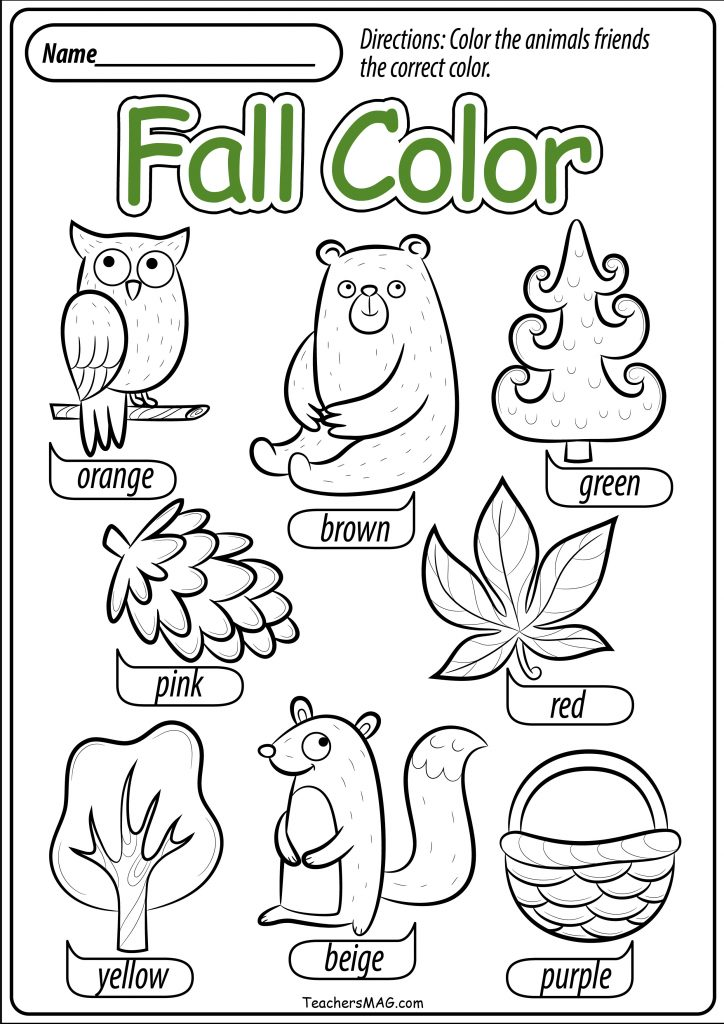 Fall Worksheets For Preschool - Summer And Fall Worksheets For Preschool