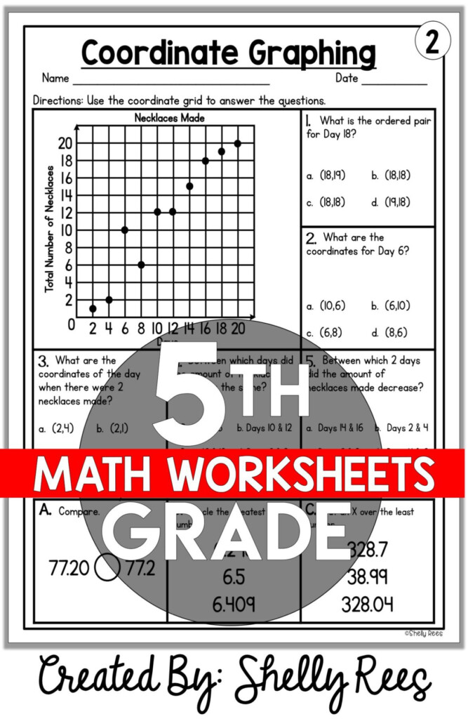 Fifth Grade Math Questions - Math Practice For Summer Worksheets Grade 5