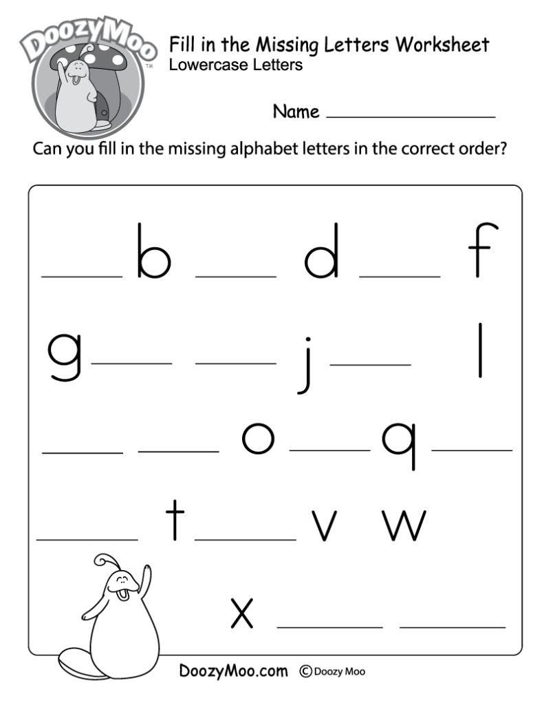 Fill In The Missing Letters Worksheet Free Printable Doozy Moo - Hard Fill In Missing Letter Summer Worksheets