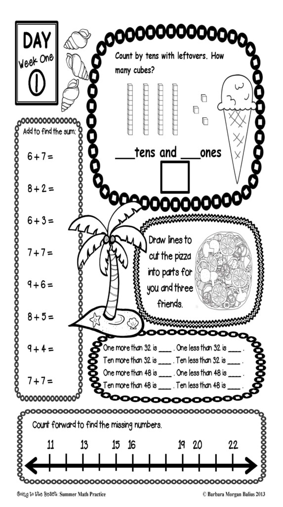 First Grade Summer Math Packet - 1St Grade Math Packet Worksheets For Summer