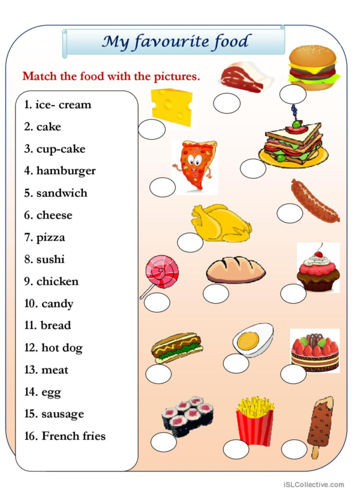 Food English ESL Worksheets Pdf Doc - Summer Food Worksheet