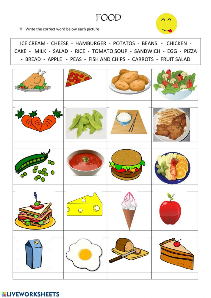 Food Groups Worksheets Pdf - Summer Food Worksheet