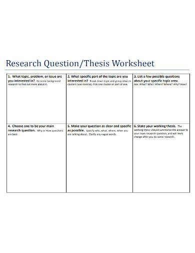 FREE 10 Research Worksheet Samples In PDF - Summer Research Worksheet Answers