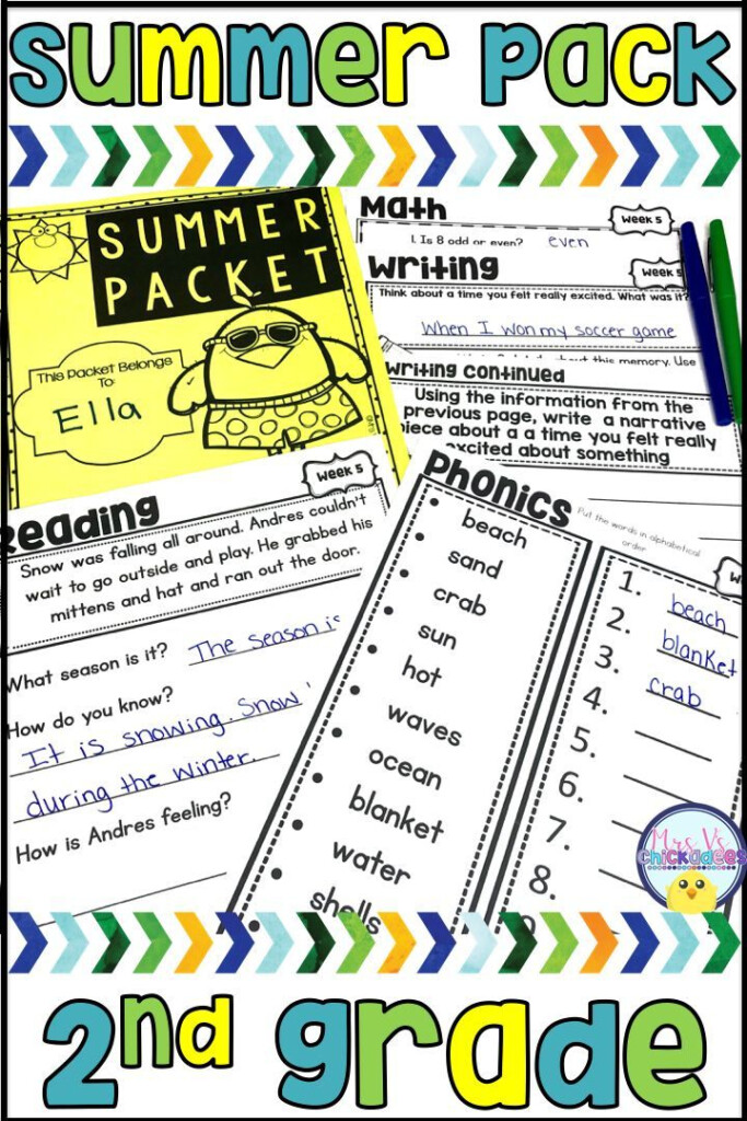 Free 2nd Grade Summer Worksheet Packet - K 2Nd Grade Summer Worksheets