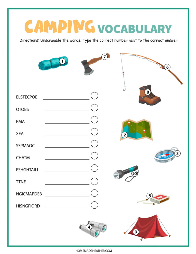 Free Camping Math Worksheets - Summer Camp Math Worksheets