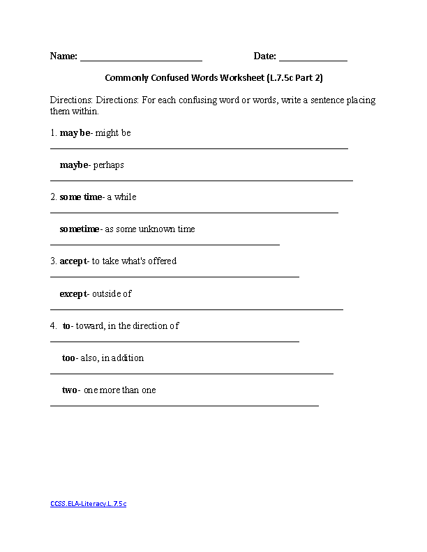 Free Ela Worksheets For 7th Grade - 7Th Grade Ela Summer Worksheets