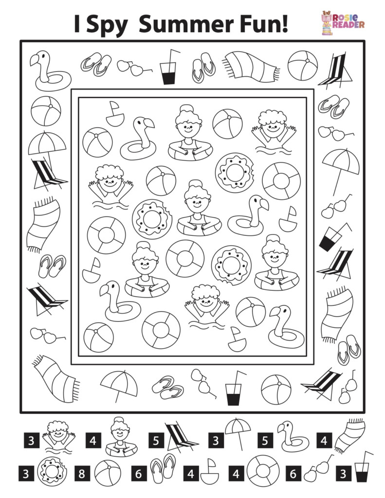 Free I Spy Printables For Kindergarten - I Spy Summer Worksheets