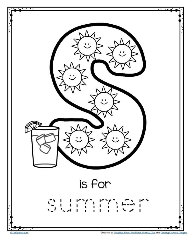 Free Preschool Summer Printables Printable Templates - Summer Preschool Tracing Worksheets