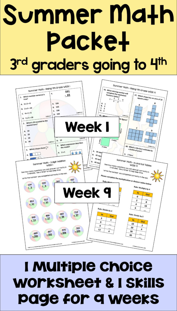 Free Printable 3rd Grade Summer Worksheets - Fun Summer Worksheets For 3Rd Graders