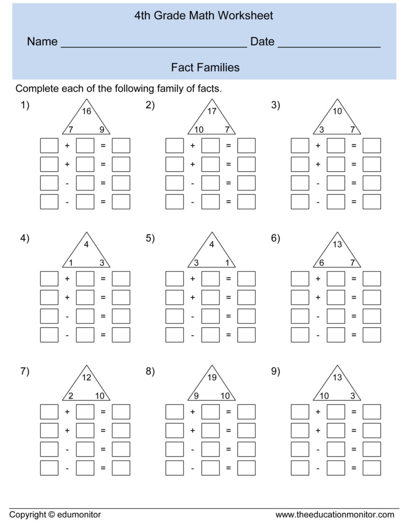 Free Printable 4th Grade Math Worksheets Printable Worksheets - Nys 4Th Grade Math Worksheets For Summer