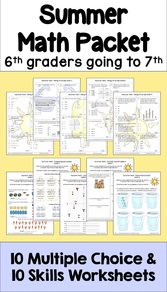 Free Printable 6th Grade Worksheets - Summer Worksheets For 6Th Grade