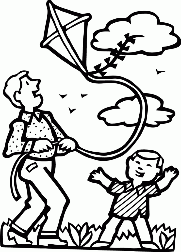 Free Printable Kite Coloring Pages For Kids - Summer Kite Coloring Worksheets For 1St Grade