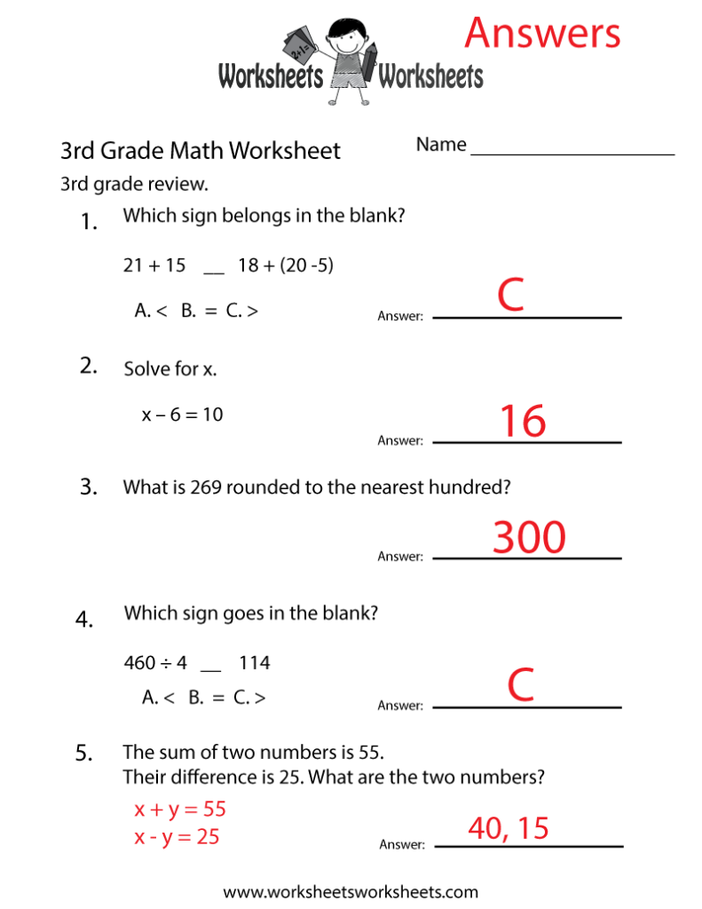 Free Printable Math Worksheets With Answer Key - Is It Summer Yet Math Worksheet Answer Key