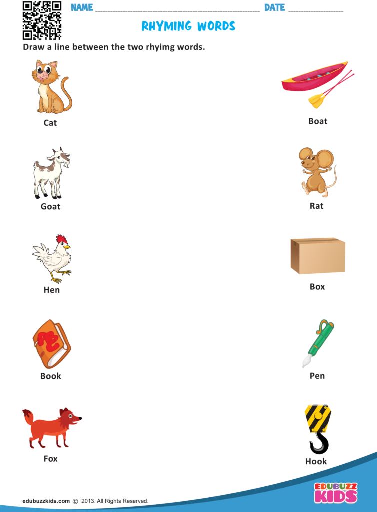 Free Printable Rhyming Worksheets - Summer Worksheet For Kindergarten Ryming Words