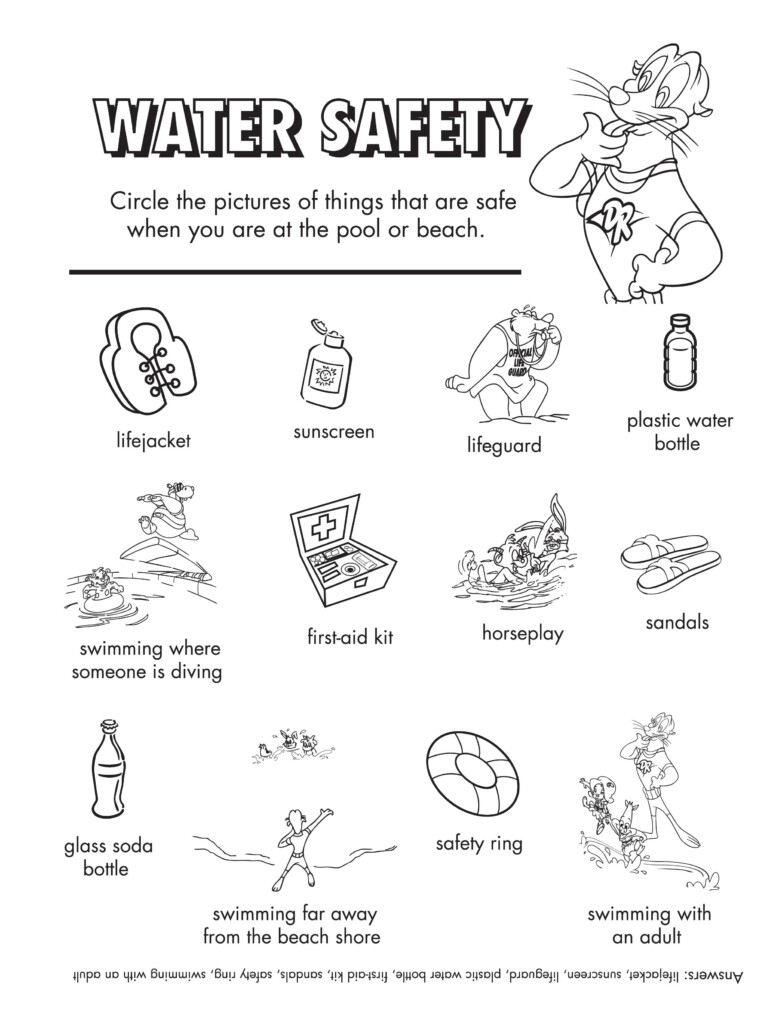 Free Printable Safety Worksheets - Summer Safety Worksheets For Kids