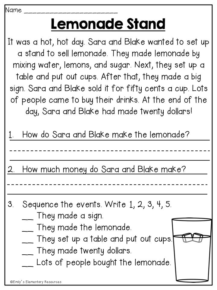 Free Printable Second Grade Reading Worksheet - Second Grade Summer Reading Worksheets