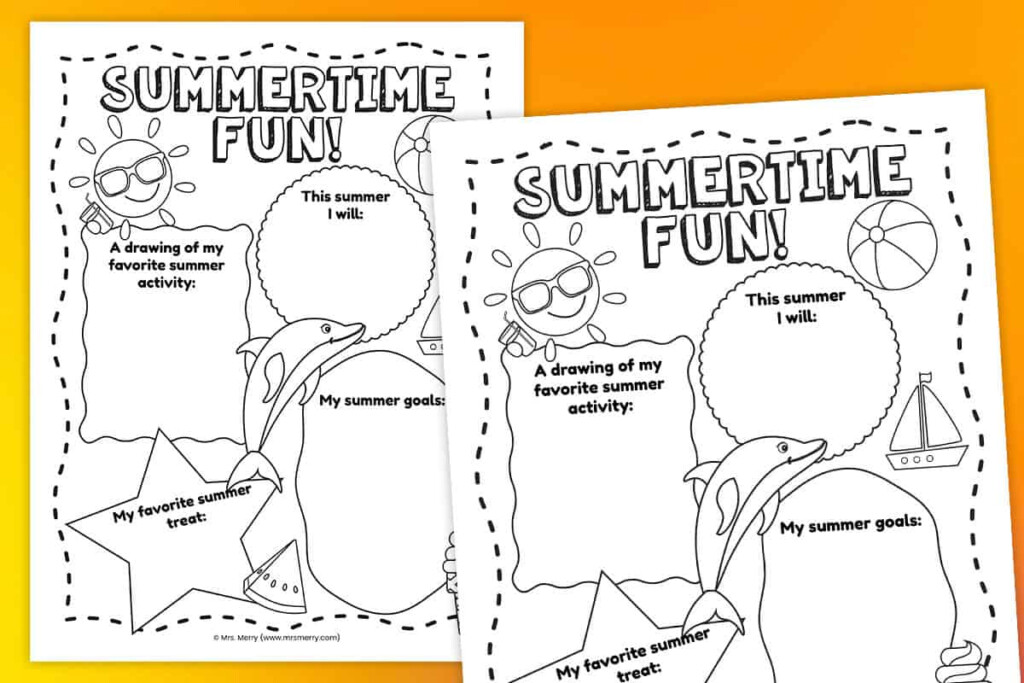 Free Printable Summer Activities Worksheet Mrs Merry - Hello Summer Worksheet