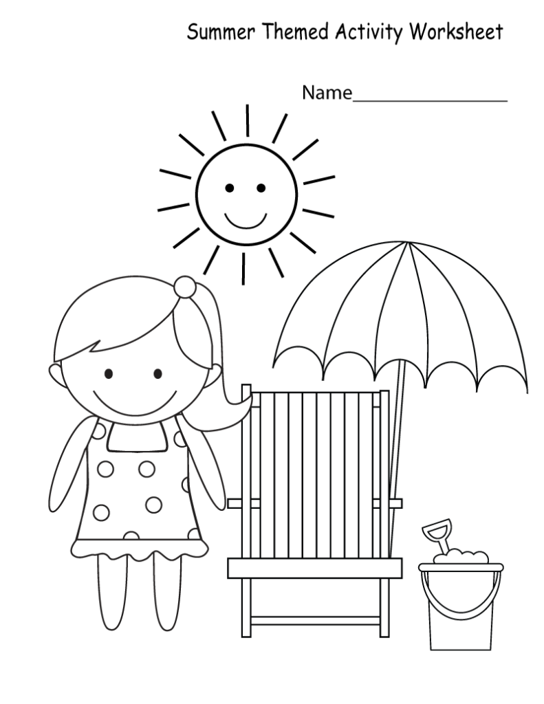 Free Printable Summer Activity Pages - Coloring Worksheets Summer