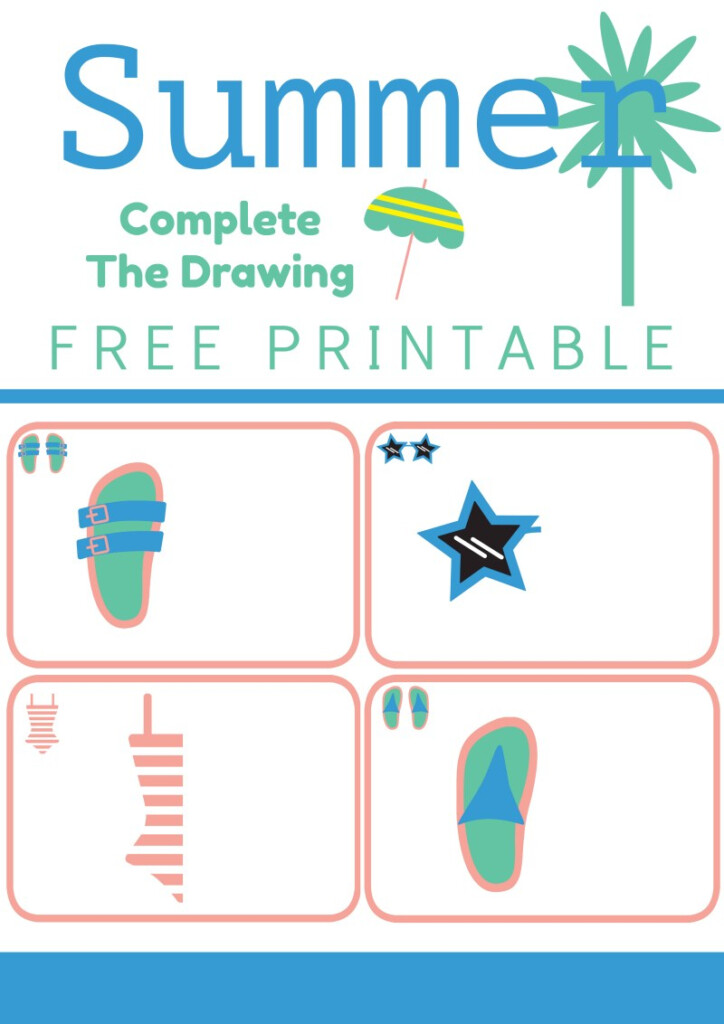 FREE PRINTABLE Summer Complete The Drawing Worksheet Worksheets Library - Summer Drawing Worksheet