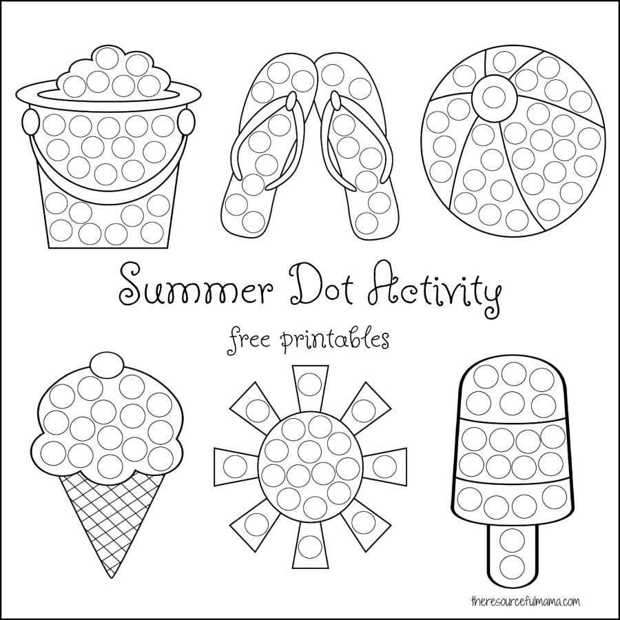 Free Printable Summer Dot To Dot For Kids - Summer Dot To Dot Worksheets For Kindergarten